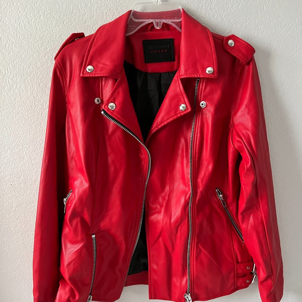 BLANKNYC Faux Red Leather Jacket